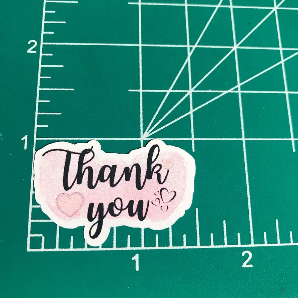 54 thank you valentines heart link stickers 2 sheets